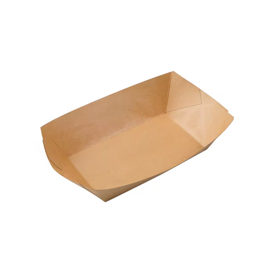 2LB Kraft Paper Tray with PE Liner 107*70*41mm 1000/cs