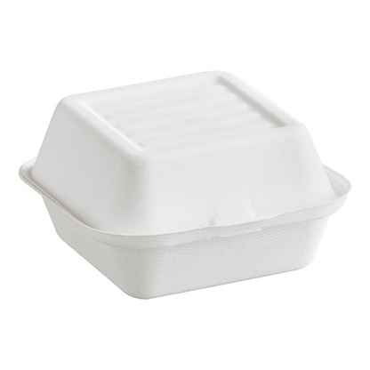 Bio Sugarcane Bagasse Clamshell Container 6x6x3" 500/cs