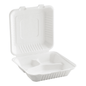 Bio Sugarcane Bagasse 3-Compartment Container 9x9x3" 200/cs
