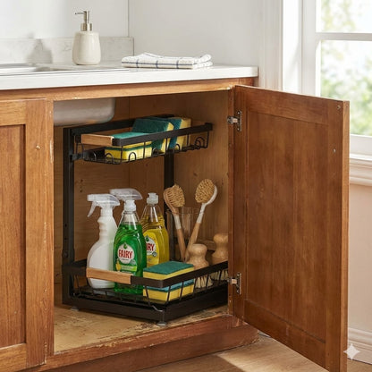 Adjustable Under Sink Organizer in Vancouver | KitchX Storage Solution