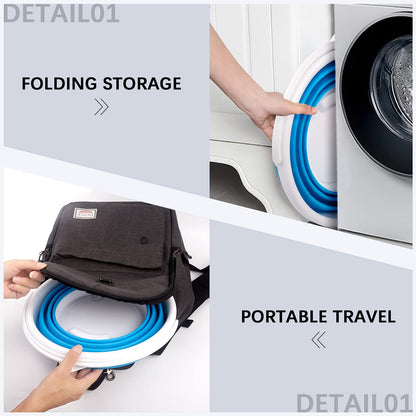 Health joy Collapsible Bucket (10L / 2.6 Gallon) with Strong, Flexible, Compact and Sturdy Handle for Camping, Fishing, as a Bait Bucket, Beach Pail, as an ice Bucket, for Minnows, and as a Sand Pail