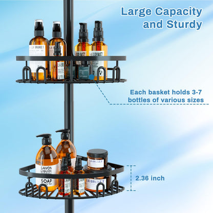 cutefafa Bathroom Storage Shelves Tension Pole