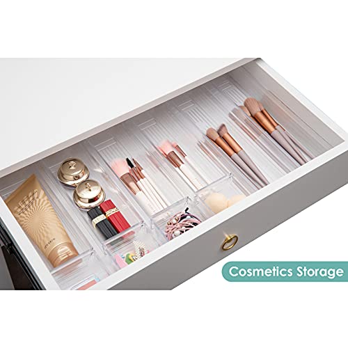 Backerysupply Clear Plastic Drawer Organiser Tray for Vanity Cabinet