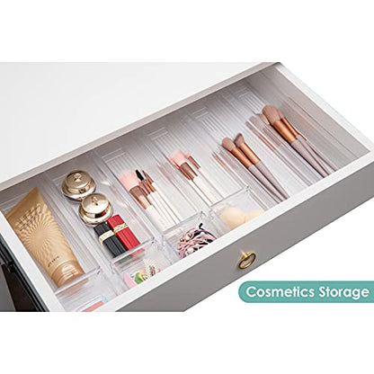 Backerysupply Clear Plastic Drawer Organiser Tray for Vanity Cabinet