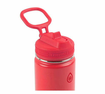 16 OZ WATER BOTTLE TWO PACK W/STRAW LID (Red robin/White)