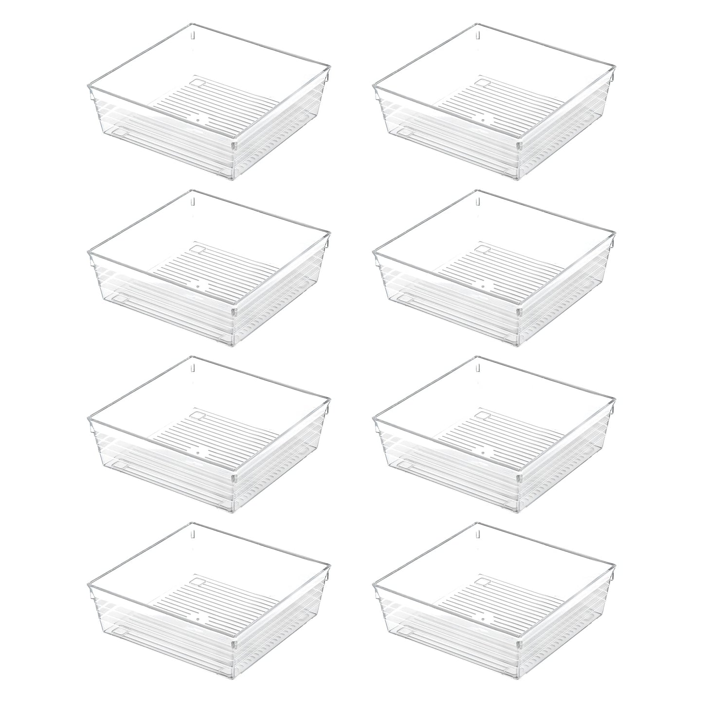 Backerysupply Clear Plastic Drawer Organiser Tray for Vanity Cabinet