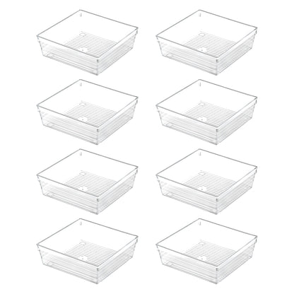 Backerysupply Clear Plastic Drawer Organiser Tray for Vanity Cabinet