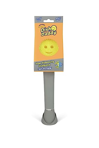 Scrub Daddy Self- Standing Soap Dispensing Dishwand, Silver