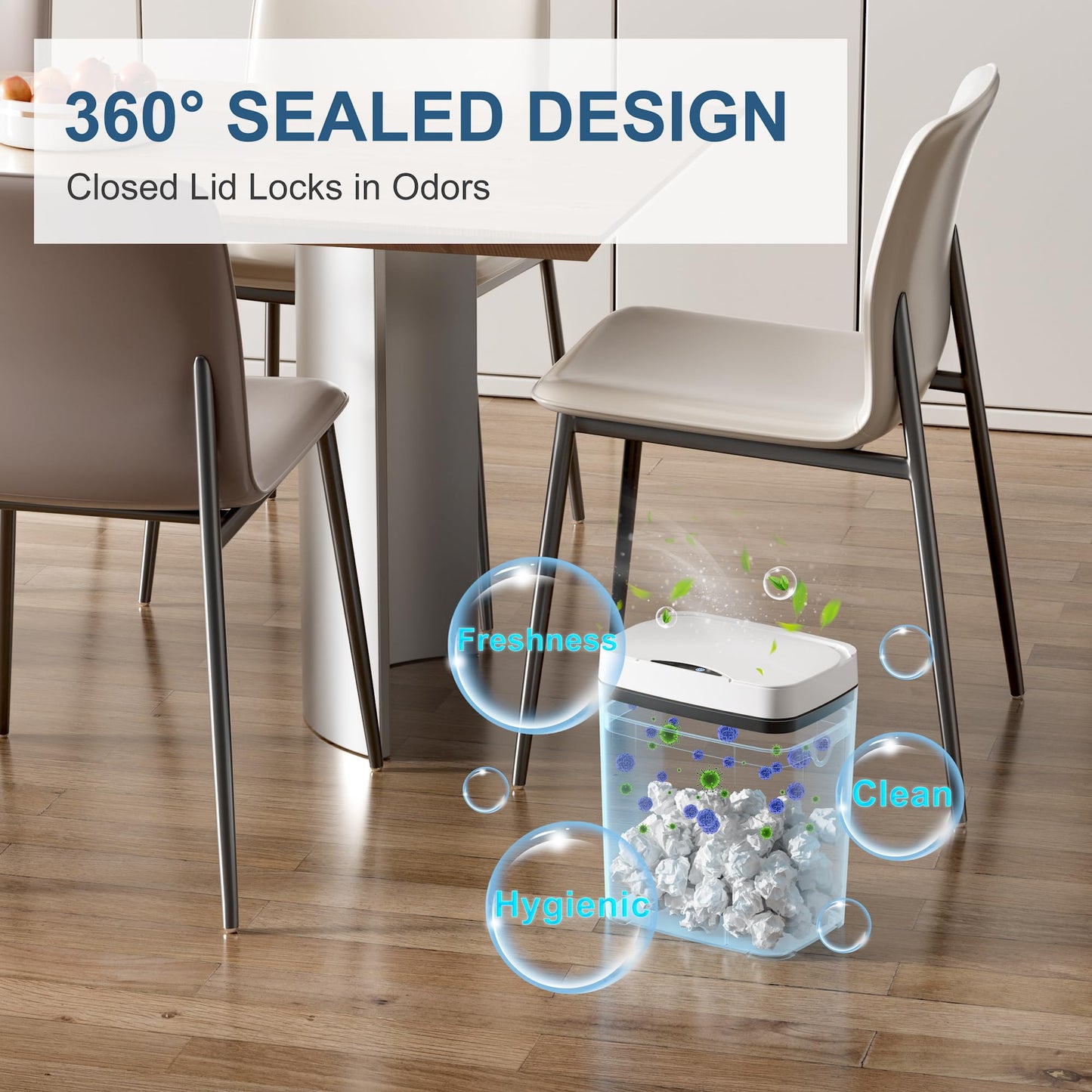 Vanpopubs 2 Pack Bathroom Trash Can with Lid