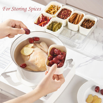 ZEENING Divided Clear Snack Serving Tray with Lid & Handle, Snackle Box Charcuterie Board Container Storage Organizer for Fruit, Candy, Veggie, Nuts & Snacks, Perfect for Party, Travel, & Picnic