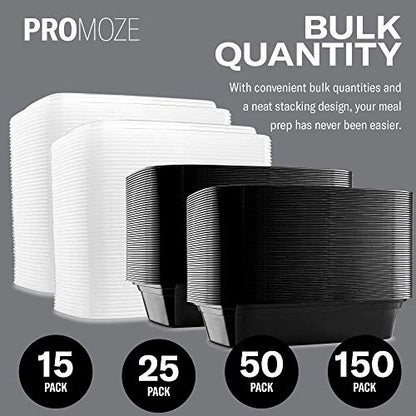 Meal Prep Plastic Microwavable Food Containers with Tight Safety LiD