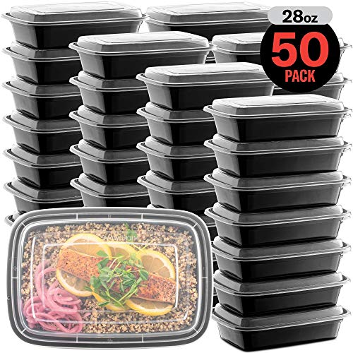 Meal Prep Plastic Microwavable Food Containers with Tight Safety LiD
