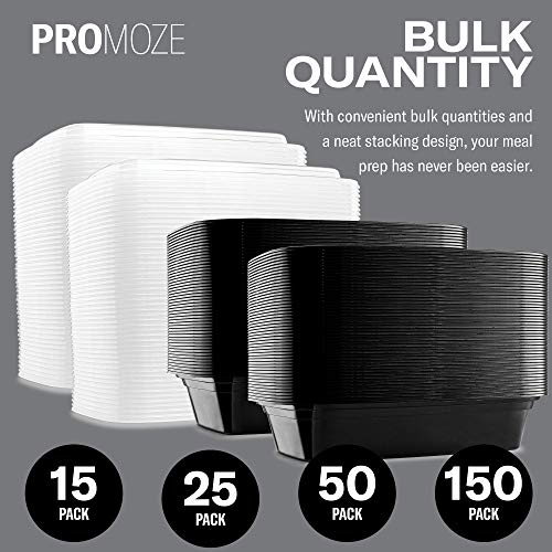 Meal Prep Plastic Microwavable Food Containers with Tight Safety LiD