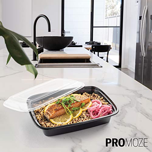 Meal Prep Plastic Microwavable Food Containers with Tight Safety LiD