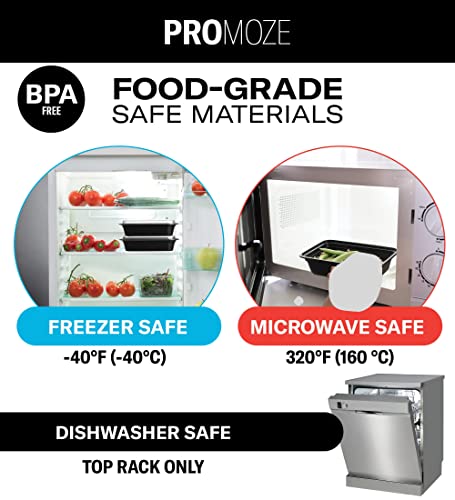 Meal Prep Plastic Microwavable Food Containers with Tight Safety LiD