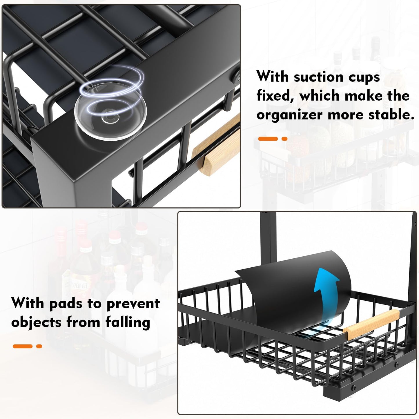 2 Pack Metal Under Sink Organizer