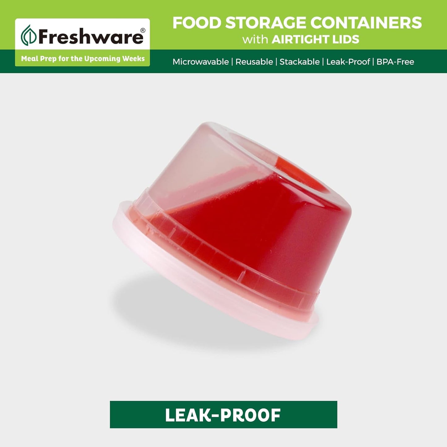 Storage Containers [50 Set] 12 oz Plastic Deli Containers with Lids, Slime, Soup, Meal Prep Containers | BPA Free | Stackable | Leakproof | Microwave/Dishwasher/Freezer Safe Brand: Freshware