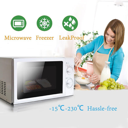 Meal Prep Container 3 Compartment [20 Pack] Food Storage Bento Box | BPA Free | Stackable | Reusable Lunch Boxes, Microwave/Dishwasher/Freezer Safe,Portion Control (36 oz)